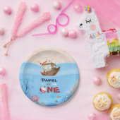 O-fish-allyワン魚釣り1st誕生日紙プレート ペーパープレート (パーティー)