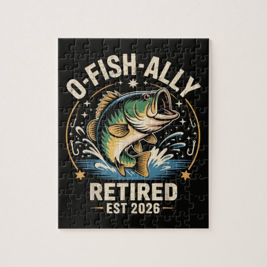 O-Fish-Ally退職 2026 漁師 釣り ジグソーパズル (縦)