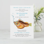 O-fish-ally青退職したレトロ魚の水色 招待状 (スタンド正面)