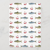 O-Fish-Ally魚釣り1st誕生日タイムカプセルカード 招待状 (裏面)