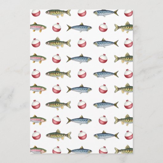 O-Fish-Ally魚釣り1st誕生日タイムカプセルカード 招待状 (裏面)