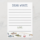 O-Fish-Ally魚釣り1st誕生日タイムカプセルカード 招待状 (正面)