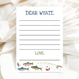 O-Fish-Ally魚釣り1st誕生日タイムカプセルカード 招待状