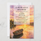 O-Fish-Ally 釣り船 退職パーティー 写真 招待状 (正面)