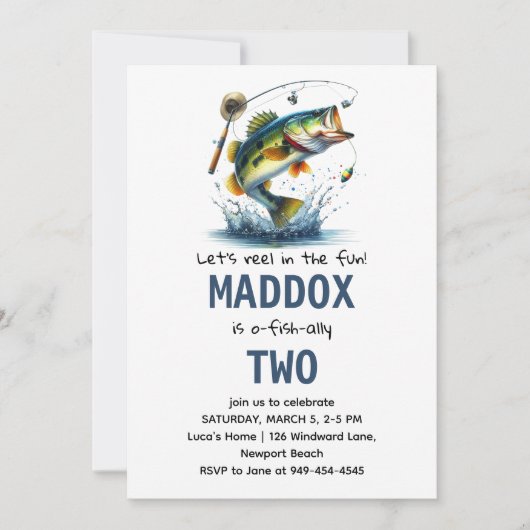 O-Fish-Ally 2魚釣り2回目 招待状 (正面)