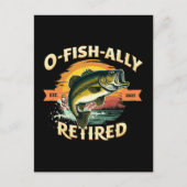 O-Fish-Ally 2025釣り人退職した魚釣り引退 シーズンポストカード (正面)