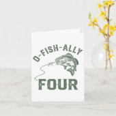 O-fish-ally 4誕生日飾り4歳の誕生日 カード (黄色い花)
