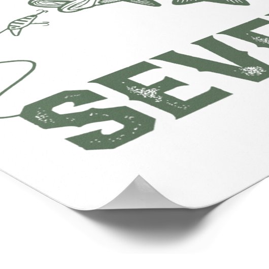 O-fish-ally 7誕生日飾り7番目の誕生日 ポスター (角)