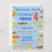 O-Fish-Ally Boys Any誕生日魚釣り 招待状 (正面)