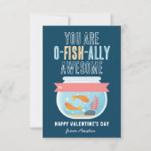 O-Fish-Ally Classroom 素晴らし Valentines Day Card 招待状 (正面)