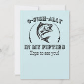 O-fish-ally Fifty おもしろい Bleu 50th Birthday Party 招待状 (裏面)