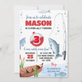 O Fish Ally Fisherman Birthday Partyへの招待 招待状 (正面)