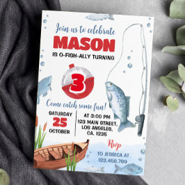 O Fish Ally Fisherman Birthday Partyへの招待 招待状