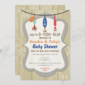 O-FISH-ALLY Fishing Baby Shower Invitation - Tan 招待状 (正面/裏面)