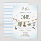 O-Fish-Ally Fishing Boy Birthday Invitation 招待状 (正面/裏面)