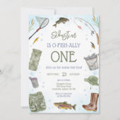 O-Fish-Ally Fishing Boy Birthday Invitation 招待状 (正面)