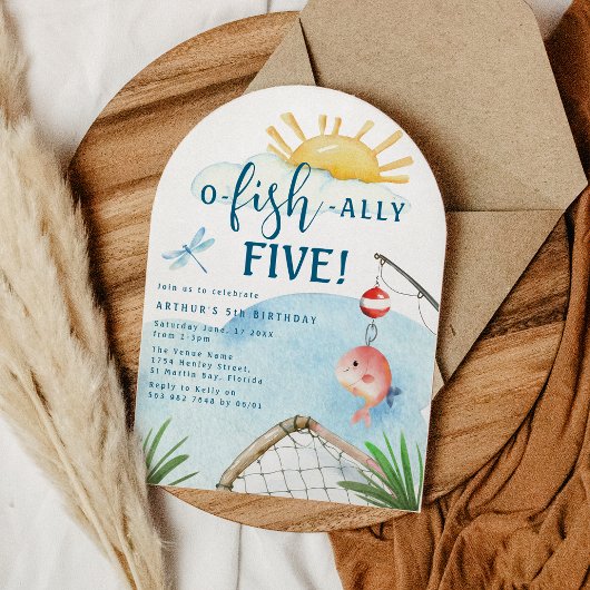O Fish Ally Five! | 5歳の誕生日パーティー 招待状