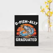O-fish-ally Graduated Senior Graduation Fishing  カード (黄色い花)