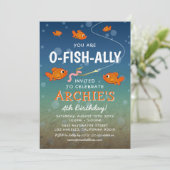 O-Fish-Ally Kids魚釣りをテーマにした誕生日パーティー 招待状 (スタンド正面)
