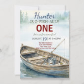 O-fish-Ally, Little Fisherman, 1st  Birthday Party 招待状 (正面)