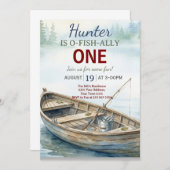 O-fish-Ally, Little Fisherman, 1st  Birthday Party 招待状 (正面/裏面)