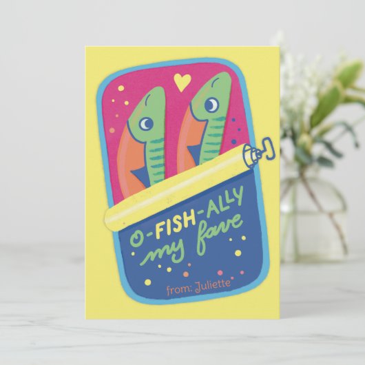 O-fish-ally My Fave - Valentine Holiday シーズンカード (スタンド正面)