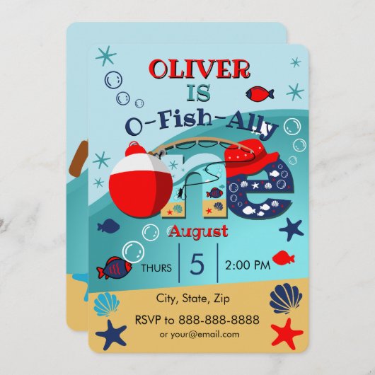 O-fish-ally-one招待状 招待状 (正面/裏面)