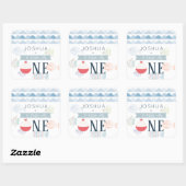 O-fish-ally One魚釣りボーイホワイト1歳 スクエアシール (シート)