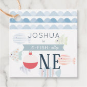 O-fish-ally One魚釣りボーイホワイト1歳 フェイバータグ (正面)