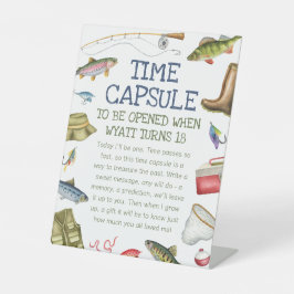 O-Fish-Ally One魚釣り第1バースデータイムカプセル 台座サイン