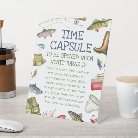 O-Fish-Ally One魚釣り第1バースデータイムカプセル 台座サイン (インサイチュ)