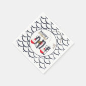 O-Fish-ally One魚釣り誕生会 スタンダードカクテルナプキン (角)