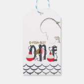 O-Fish-ally One魚釣り誕生日パーティーのお願い ギフトタグ (裏面)