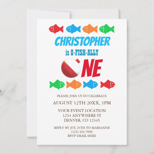 O-Fish-Ally One魚釣り1日 招待状 (正面)