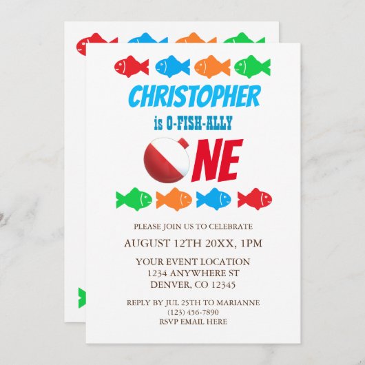 O-Fish-Ally One魚釣り1日 招待状 (正面/裏面)