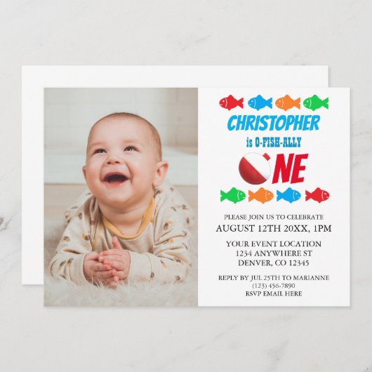 O-Fish-Ally One魚釣り1日 招待状 (正面/裏面)