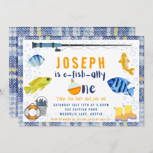 O Fish Ally One魚釣り1日 招待状 (正面/裏面)