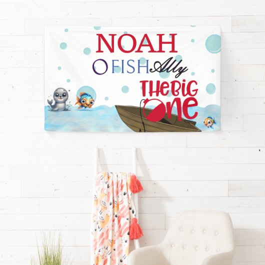 O-fish-ally One、ビッグワンのための魚釣り 横断幕 (インサイチュ)