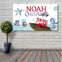 O-fish-ally One、ビッグワンのための魚釣り 横断幕