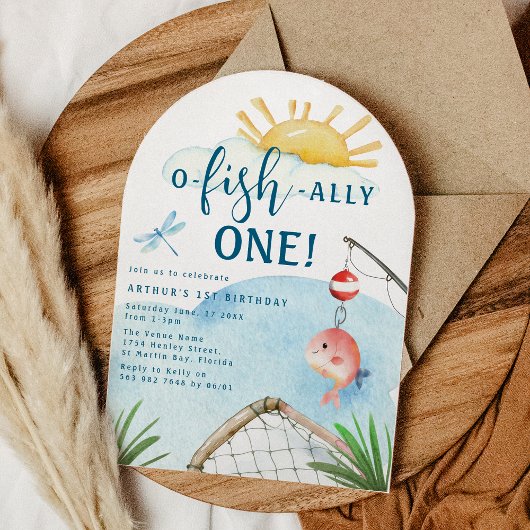 O Fish Ally One! | 初めての誕生日パーティー招待状 招待状
