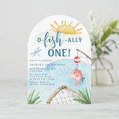 O Fish Ally One! | 初めての誕生日パーティー招待状 招待状 (スタンド正面)