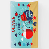 O-fish-ally One |私が大きい |最初の誕生日 横断幕 (縦)