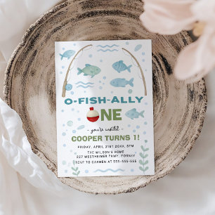 O-Fish-Ally One 1歳の誕生日 招待状