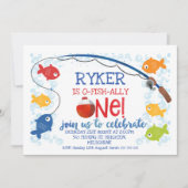 O-fish-ally one bobber birthday招待状 招待状 (正面)