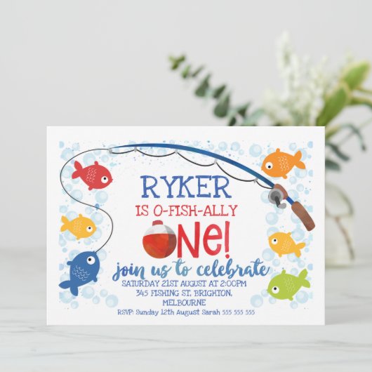 O-fish-ally one bobber birthday招待状 招待状 (スタンド正面)