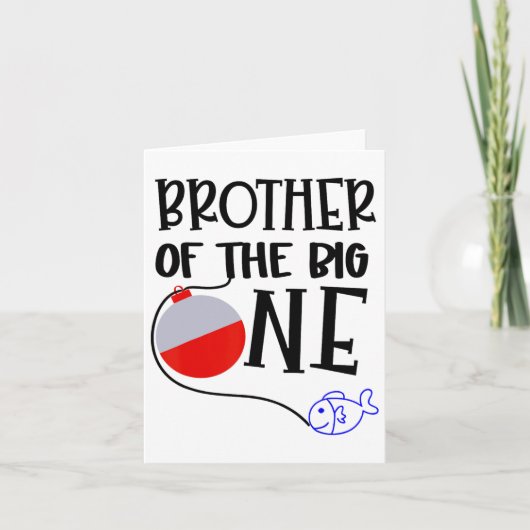 O-fish-ally One Brother Of The Big One Birthday Bo カード (正面)