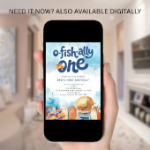 O-fish-ally One Fisherman Boy 1st Birthday 招待状