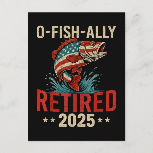 O-Fish-Ally Retired 2025 Fisherman Retirement  シーズンポストカード (正面)