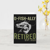 O-fish-ally Retired Est 2025 Fisherman Fishing Ret カード (黄色い花)