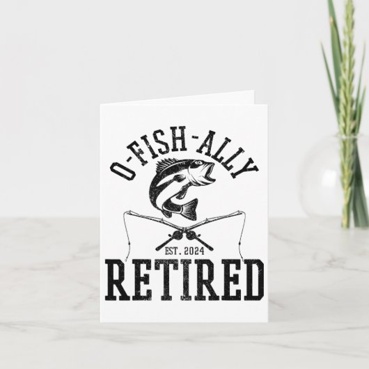 O-fish-ally Retired Funny Fishing Fisherman Retire カード (正面)